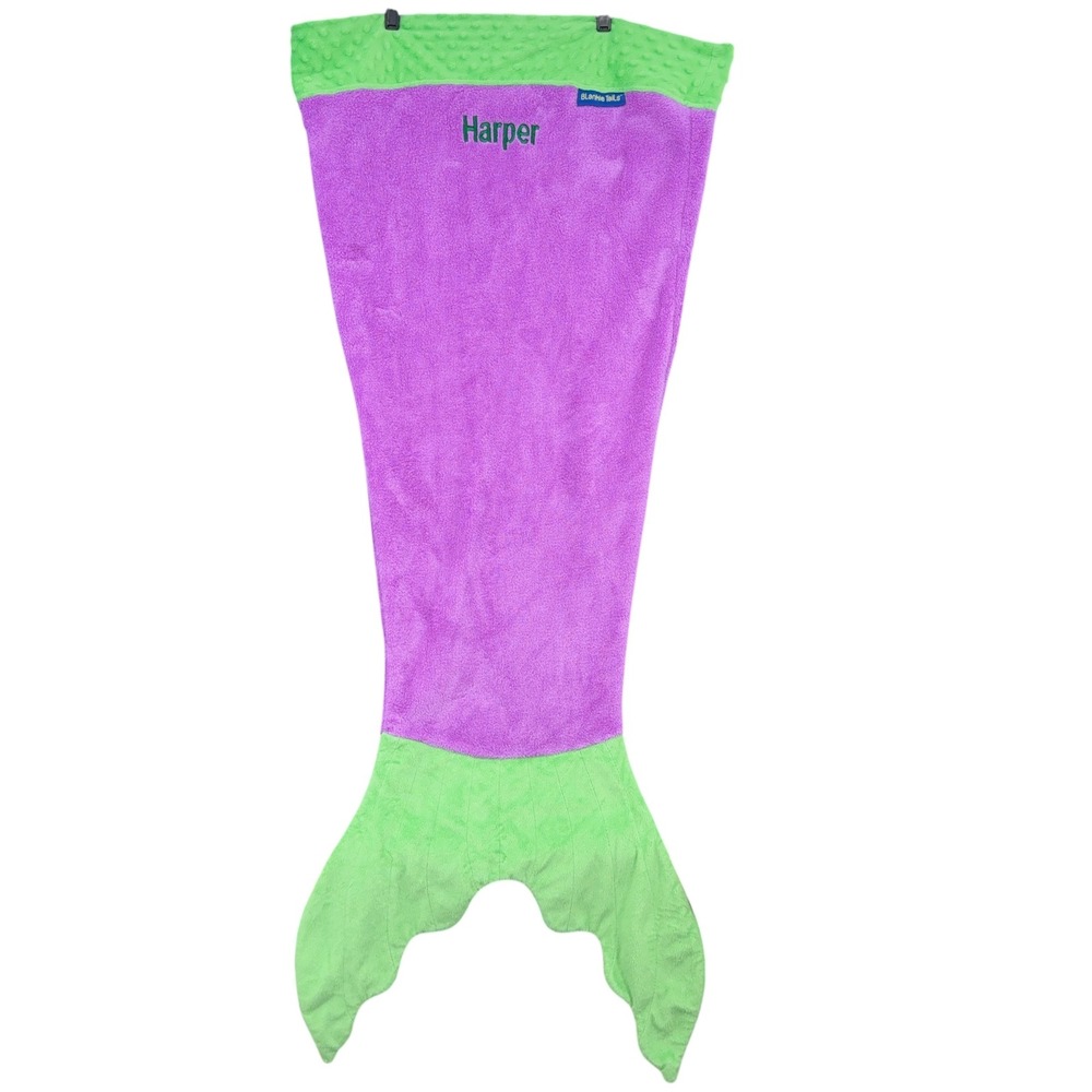 Blankie Tails Mermaid Tail Blanket Kids One Size Polyester Purple Green‎ Harper